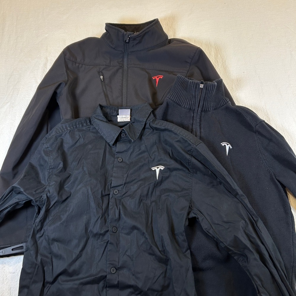 Tesla Men's Apparel Lot of 3 Softshell Jacket Quarter Zip Sweater Shirt Small